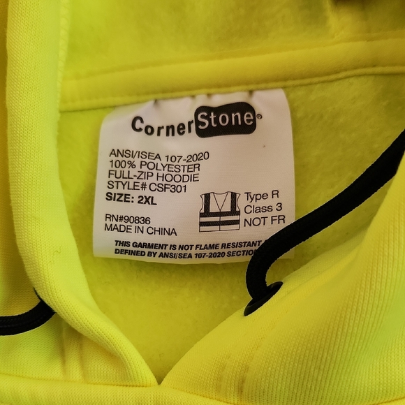 High-Visibility Yellow and Black Hoodie - Picture 2 of 3